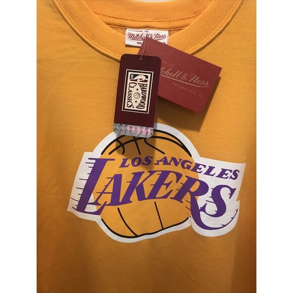 Mitchell & Ness Los Angeles Lakers Sweater Hardwood Classics Mens Size Small - Picture 2 of 9